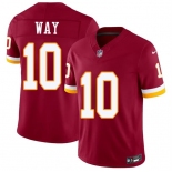 Men's Washington Commanders #10 Tress Way Burgundy 2026 F.U.S.E. Vapor Limited Football Stitched Jersey