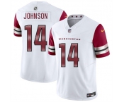 Men's Washington Commanders #14 Josh Johnson White 2025 F.U.S.E. Vapor Limited Football Stitched Jersey
