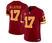 Men's Washington Commanders #17 Terry McLaurin Burgundy 2025 F.U.S.E. 4-Star C Patch Throwback Limited Football Stitched Jersey