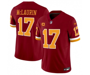 Men's Washington Commanders #17 Terry McLaurin Burgundy 2025 F.U.S.E. 4-Star C Patch Throwback Limited Football Stitched Jersey