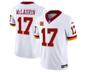 Men's Washington Commanders #17 Terry McLaurin White 2025 F.U.S.E. With 4-star C Patch Throwback Vapor Limited Football Stitched Jersey