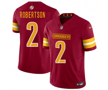 Men's Washington Commanders #2 Amik Robertson Burgundy F.U.S.E. Vapor Limited Football Stitched Jersey