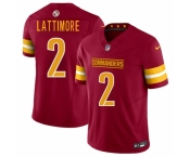 Men's Washington Commanders #2 Marshon Lattimore Burgundy 2025 F.U.S.E. Vapor Limited Football Stitched Jersey