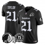 Men's Washington Commanders #21 Sean Taylor Black  75TH Patch 2026 F.U.S.E. Hail Raiser Alternate Vapor Limited Stitched Football Jersey