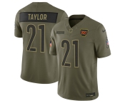Men's Washington Commanders #21 Sean Taylor Olive 2025 Salute to Service Limited Football Stitched Jersey Men's Washington Commanders #21 Sean Taylor Olive 2025 Salute to Service Limited Football Stitched Jersey