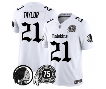 Men's Washington Commanders #21 Sean Taylor White 75TH Patch 2026 F.U.S.E. Hail Raiser Alternate Vapor Limited Stitched Football Jersey