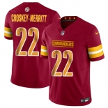 Men's Washington Commanders #22 Jacory Croskey-Merritt Burgundy 2025 Draft F.U.S.E. Vapor Limited Football Stitched Jersey Men's Washington Commanders #22 Jacory Croskey-Merritt Burgundy 2025 Draft F.U.S.E. Vapor Limited Football Stitched Jersey