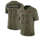Men's Washington Commanders #23 Marshon Lattimore Olive 2025 Salute to Service Limited Football Stitched Jersey Men's Washington Commanders #23 Marshon Lattimore Olive 2025 Salute to Service Limited Football Stitched Jersey
