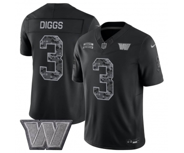 Men's Washington Commanders #3 Stefon Diggs Black F.U.S.E. 2026 Salute to Service Limited Football Stitched Jersey