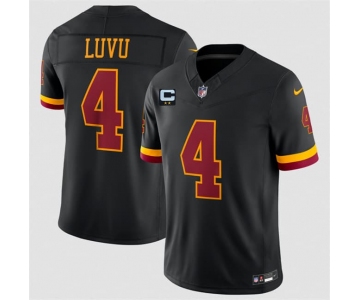 Men's Washington Commanders #4 Frankie Luvu Black 2026 F.U.S.E. With 2-Star C Patch Vapor Limited Football Stitched Jersey