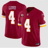 Men's Washington Commanders #4 Frankie Luvu Burgundy 2026 F.U.S.E. With 2-Star C Patch Vapor Limited Football Stitched Jersey Men's Washington Commanders #4 Frankie Luvu Burgundy 2026 F.U.S.E. With 2-Star C Patch Vapor Limited Football Stitched Jersey