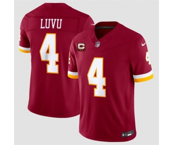 Men's Washington Commanders #4 Frankie Luvu Burgundy 2026 F.U.S.E. With 2-Star C Patch Vapor Limited Football Stitched Jersey