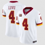 Men's Washington Commanders #4 Frankie Luvu White 2026 F.U.S.E. With 2-Star C Patch Vapor Limited Football Stitched Jersey Men's Washington Commanders #4 Frankie Luvu White 2026 F.U.S.E. With 2-Star C Patch Vapor Limited Football Stitched Jersey
