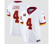 Men's Washington Commanders #4 Frankie Luvu White 2026 F.U.S.E. With 2-Star C Patch Vapor Limited Football Stitched Jersey Men's Washington Commanders #4 Frankie Luvu White 2026 F.U.S.E. With 2-Star C Patch Vapor Limited Football Stitched Jersey