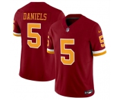 Men's Washington Commanders #5 Jayden Daniels Burgundy 2025 F.U.S.E. Throwback Limited Football Stitched Jersey