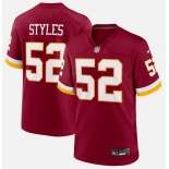 Men's Washington Commanders #52 Sonny Styles Burgundy 2026 NFL Draft Game Jersey Men's Washington Commanders #52 Sonny Styles Burgundy 2026 NFL Draft Game Jersey