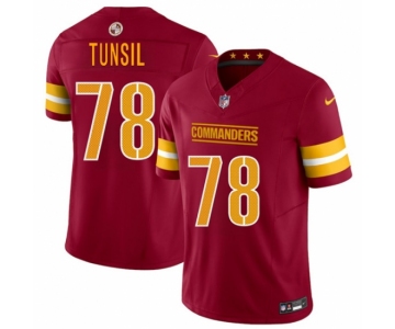 Men's Washington Commanders #78 Laremy Tunsil Burgundy 2025 F.U.S.E. Vapor Limited Football Stitched Jersey