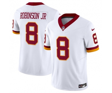 Men's Washington Commanders #8 Brian Robinson Jr. White 2025 F.U.S.E. Throwback Vapor Limited Football Stitched Jersey