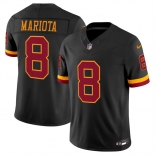 Men's Washington Commanders #8 Marcus Mariota Black 2026 F.U.S.E. Hail Raiser Alternate Vapor Limited Stitched Football Jersey
