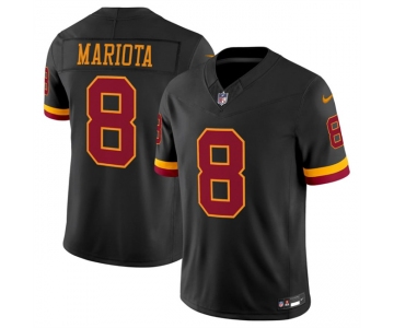 Men's Washington Commanders #8 Marcus Mariota Black 2026 F.U.S.E. Hail Raiser Alternate Vapor Limited Stitched Football Jersey