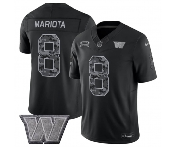 Men's Washington Commanders #8 Marcus Mariota Black F.U.S.E. 2026 Salute to Service Limited Football Stitched Jersey