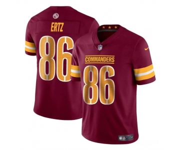Men's Washington Commanders #86 Zach Ertz Burgundy Vapor Limited Football Stitched Jersey