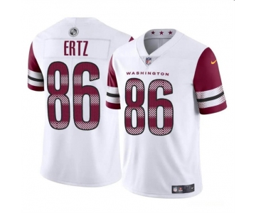 Men's Washington Commanders #86 Zach Ertz White Vapor Limited Football Stitched Jersey