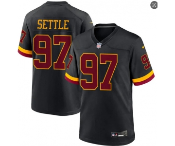 Mens Washington Commanders #97 Tim Settle 2026 Black Alternate Vapor F.U.S.E.Limited Jersey