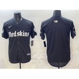Men's Washington Commanders Blank Black 'Gothic Capitol Shadows Edition' Limited Stitched Baseball Jersey