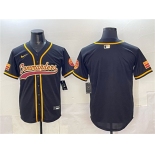 Men's Washington Commanders Blank Black Limited Stitched Baseball Jersey Men's Washington Commanders Blank Black Limited Stitched Baseball Jersey