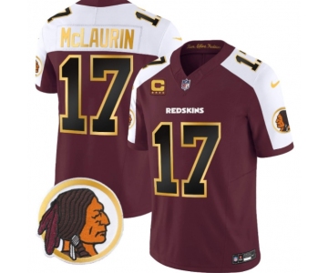 Men's Washington Redskins #17 Terry McLaurin  2023 F.U.S.E Olive Red Gold Nike Limited Jersey