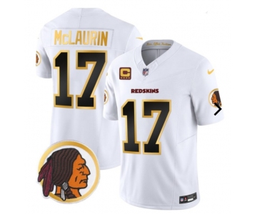 Men's Washington Redskins #17 Terry McLaurin 2023 F.U.S.E Olive White Gold Nike Limited Jersey