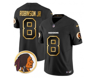 Men's Washington Redskins #8 Brian Robinson 2023 F.U.S.E Olive Black Gold Nike Limited Jersey
