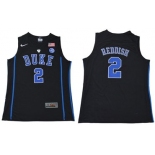 Blue Devils #2 Cameron Reddish Black Basketball Elite Stitched College Jersey