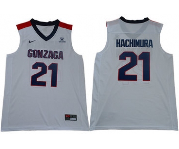 Gonzaga Bulldogs #21 Rui Hachimura White College Basketball Jersey