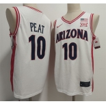 Men's Arizona Wildcats #10 Koa Peat White Stitched Jersey