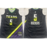 Men's Dallas Wings #5 Paige Bueckers Black Stitched Basketball Jersey