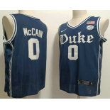 Men's Duke Blue Devils #0 Jared McCAIN Navy College Basketball Jersey