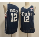 Men's Duke Blue Devils #12 Cameron Boozer Navy Stitched Basketball Jersey