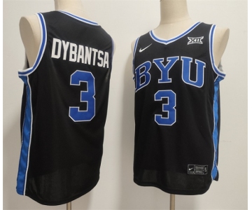 Men's Duke Blue Devils #3 AJ Dybantsa Black Stitched Basketball Jersey