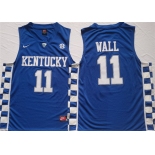 Men's Kentucky Wildcats #11 John Wall Blue Stitched Jersey