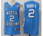 Men's North Carolina Tar Heels #2 Joel Berry II Light Blue Final Four Patch College Basketball 2017 Brand Jordan Swingman Stitched NCAA Jersey