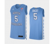 Men's North Carolina Tarheels #5 Armando Bacot Blue basketball jerseys