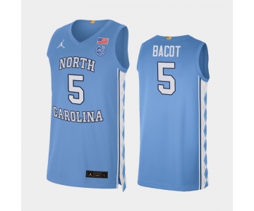 Men's North Carolina Tarheels #5 Armando Bacot Blue basketball jerseys