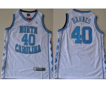 North Carolina #40 Tar Heels Harrison Barnes White College Basketball Jersey