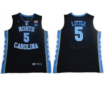 North Carolina #5 Nassir Little Black Basketball Stitched NCAA Jersey