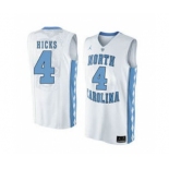 North Carolina Tar Heels #4 Isaiah Hicks White College Basketball Jersey