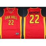 Oak Hill Academy #22 Carmelo Anthony Red Swingman Jersey