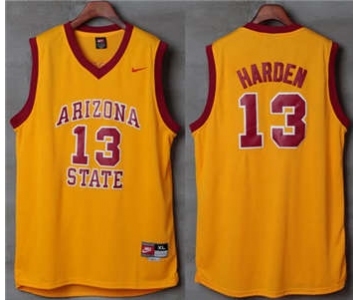 Sun Devils #13 James Harden Gold Basketball Stitched NCAA Jersey