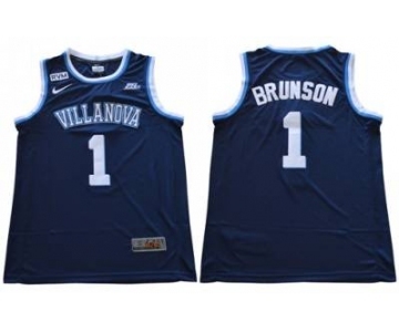 Villanova Wildcats #1 Jalen Brunson Navy Blue Stitched NCAA Basketball Jersey